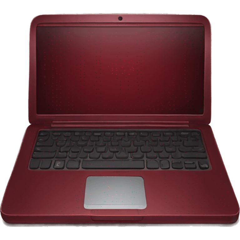 Dark red laptop emoji