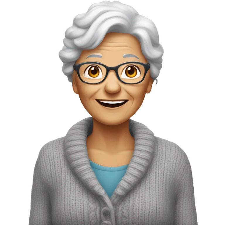 happy grandma emoji