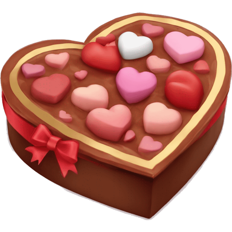 A valentine day heart box chocolate emoji