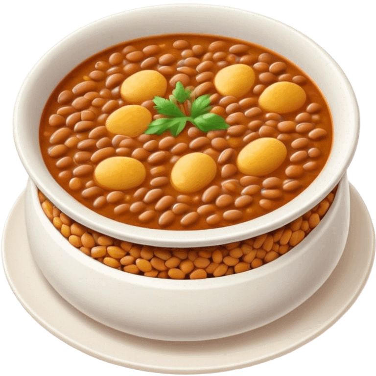 Cinematic Realistic Dal Dish Emoji, featuring a hearty lentil stew with aromatic spices rendered with lifelike textures and warm, comforting lighting. emoji