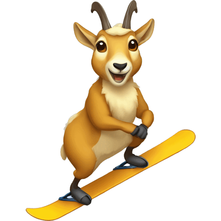 Chamois skiing emoji