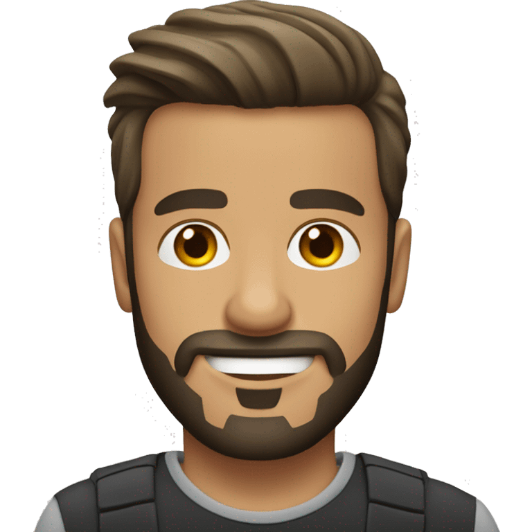 a man with david beckham's haircut and a goatee beard emoji