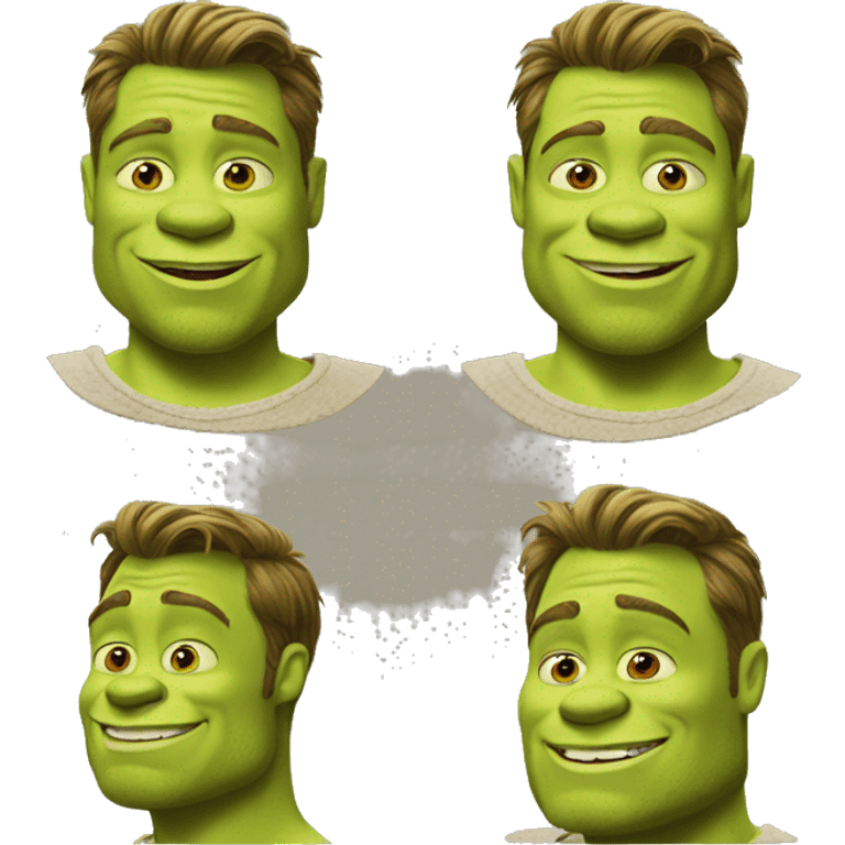 brad pitt as shrek emoji