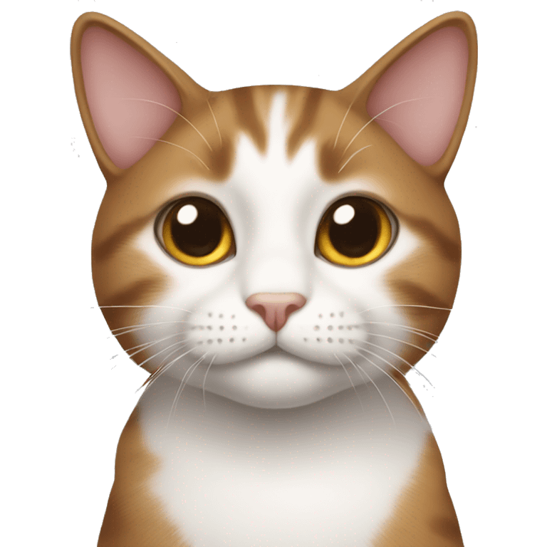 a brown white cat emoji