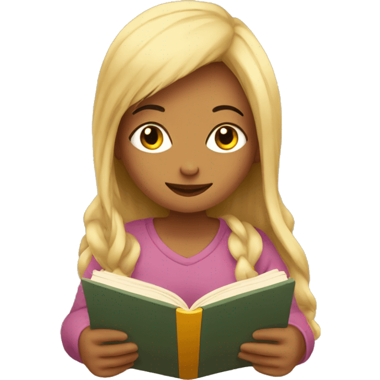 girl Cozy reading  emoji