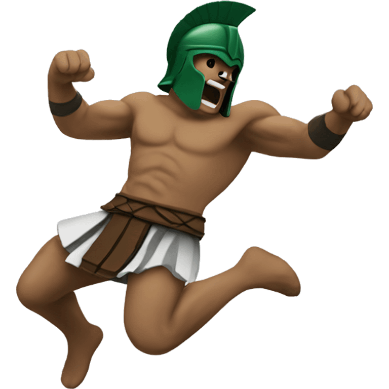 Spartan jumping emoji