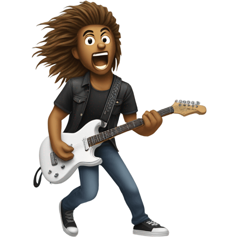 Head banging guitarist  emoji