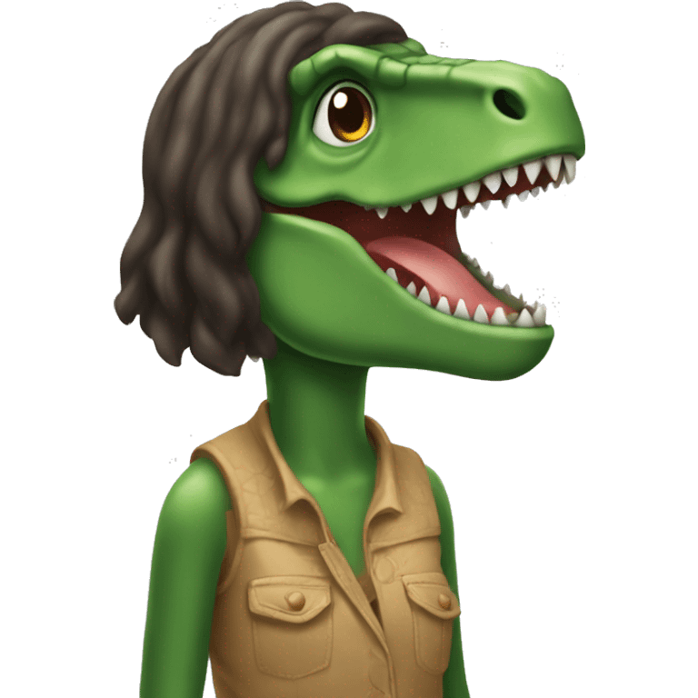 Une fille en t rex emoji