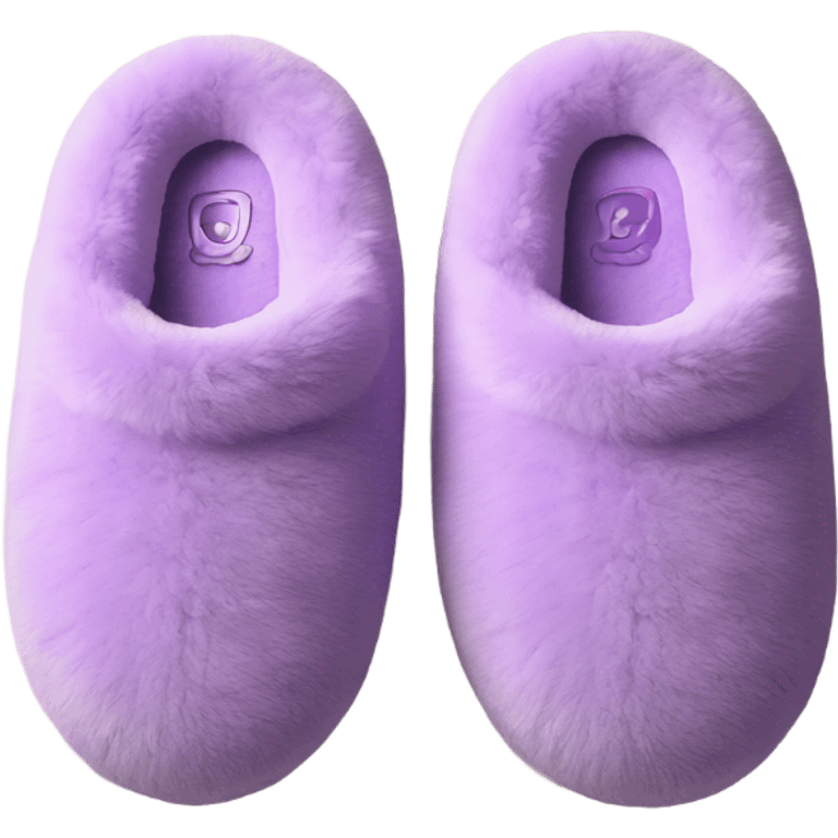 cozy slippers light purple emoji