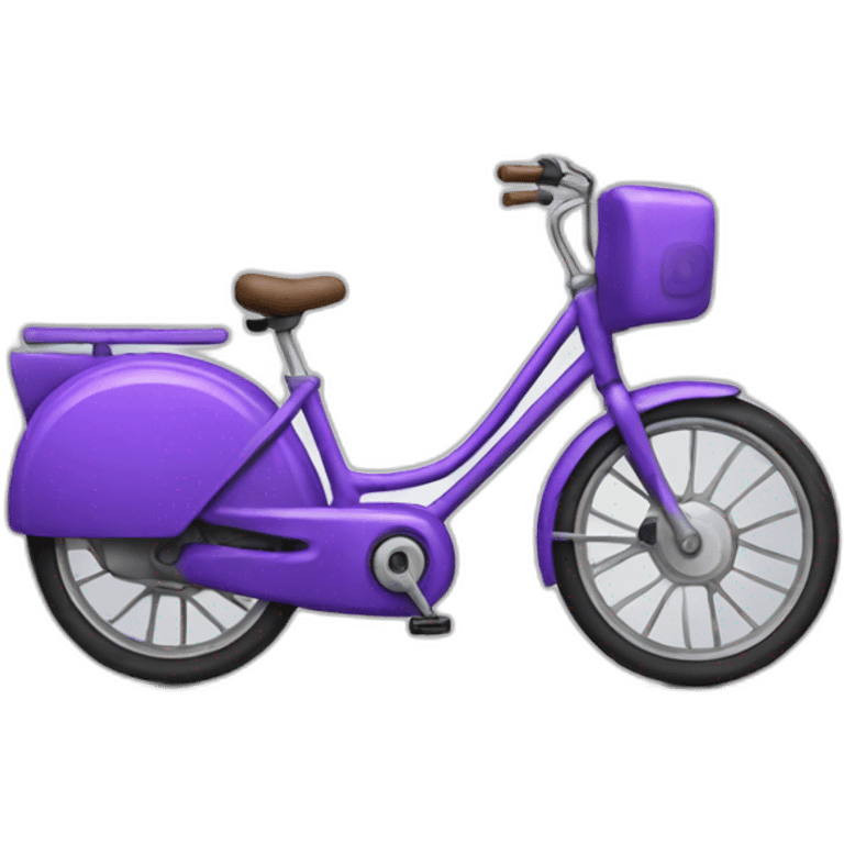 a purple delivery bike emoji