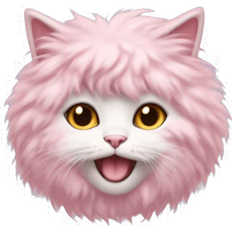 Can you make me an emoji of a fluffy cat in pastel pink? emoji