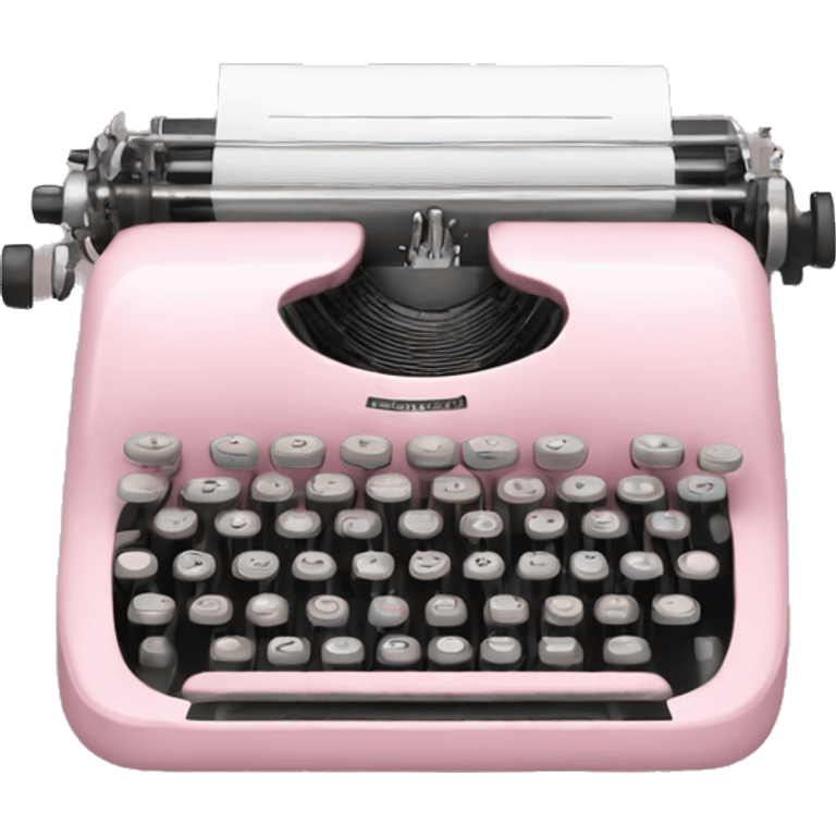 light pink typewriter emoji