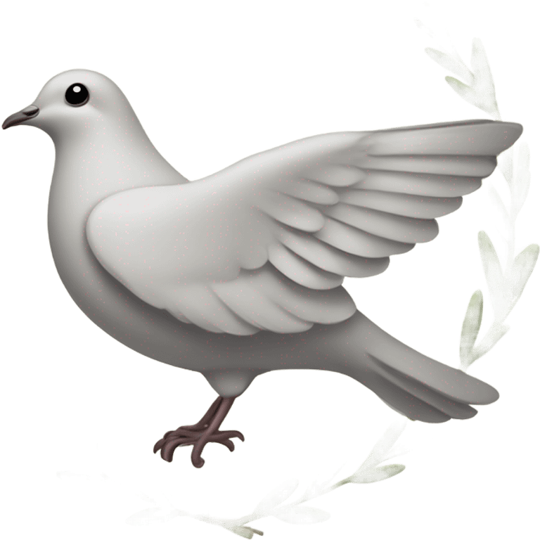 a dove with a wreath of peace emoji