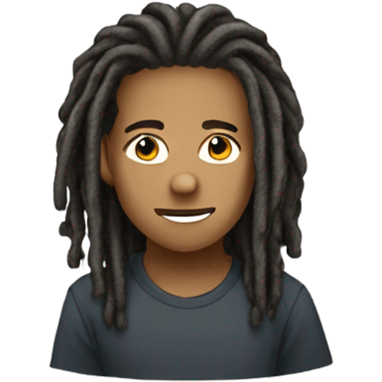 nonchalant yn with dreads emoji