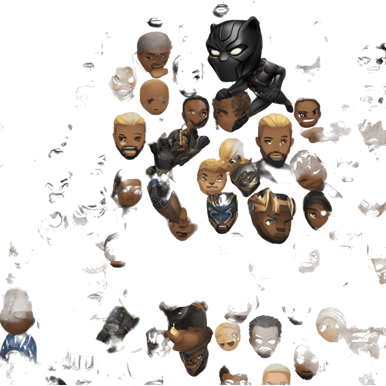 Black panther marvel wakanda forever  emoji