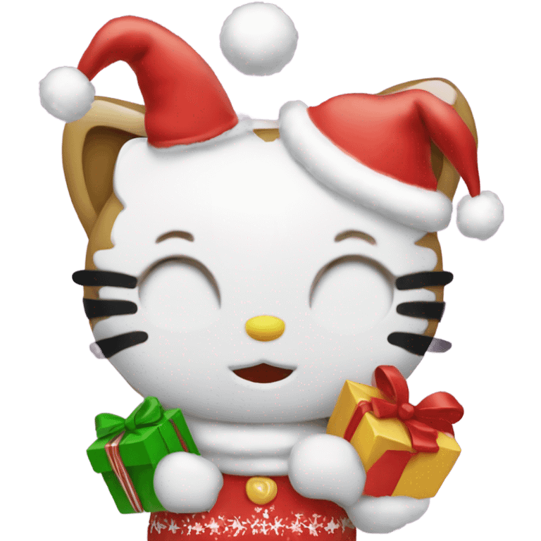 Hello Kitty Christmas emoji