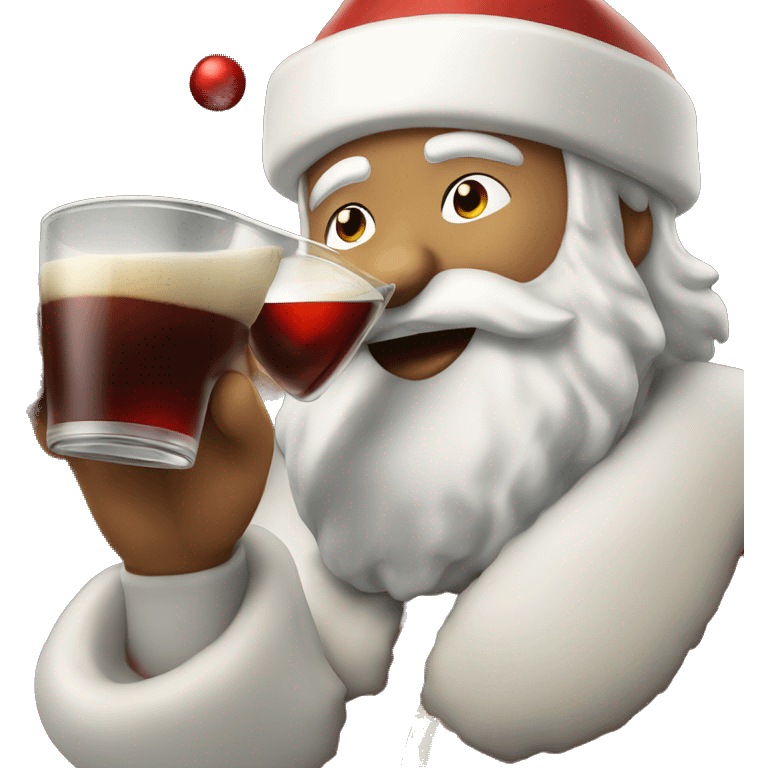 Santa Claus drinking  emoji