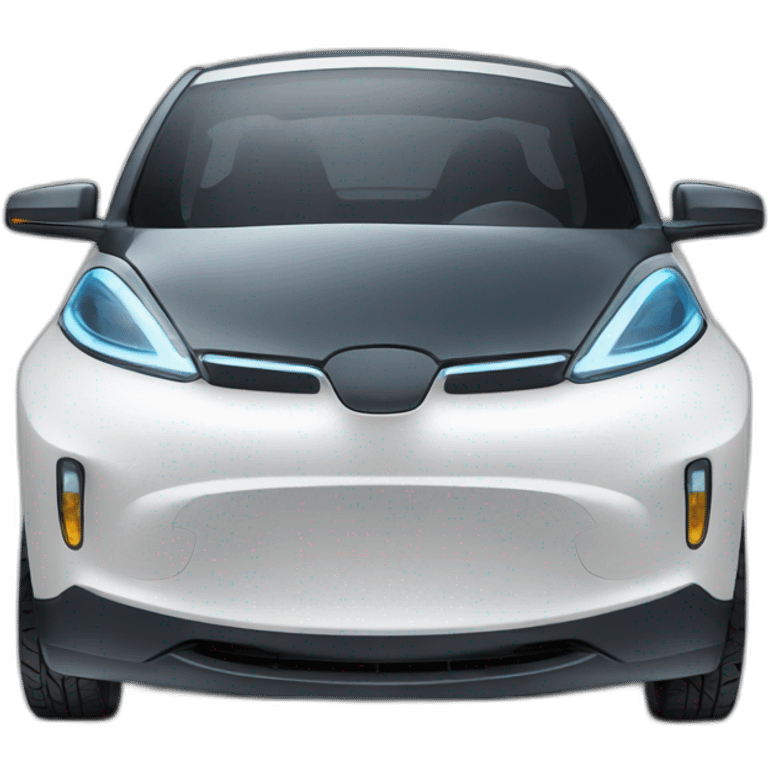 Electric car on charge emoji