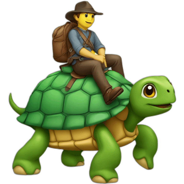 Tortue sur cheval emoji