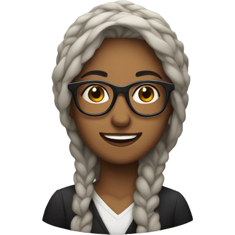 Rabia with glasses emoji