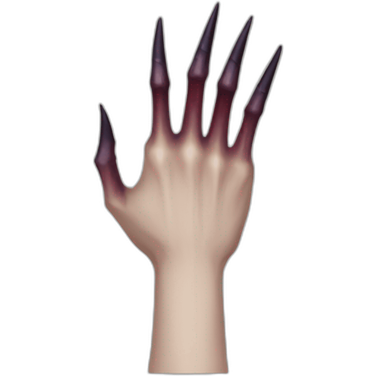 skinny vampire hands with long claws emoji