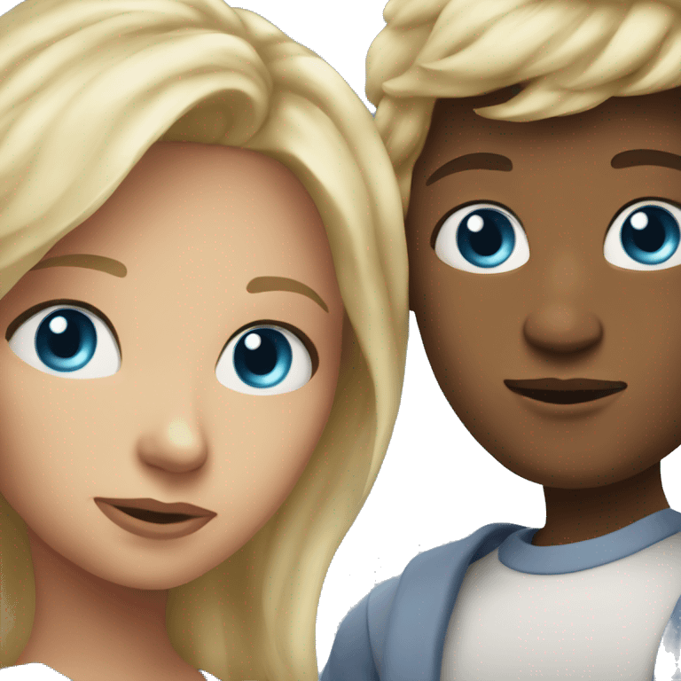 mother and son blonde blue eyes emoji