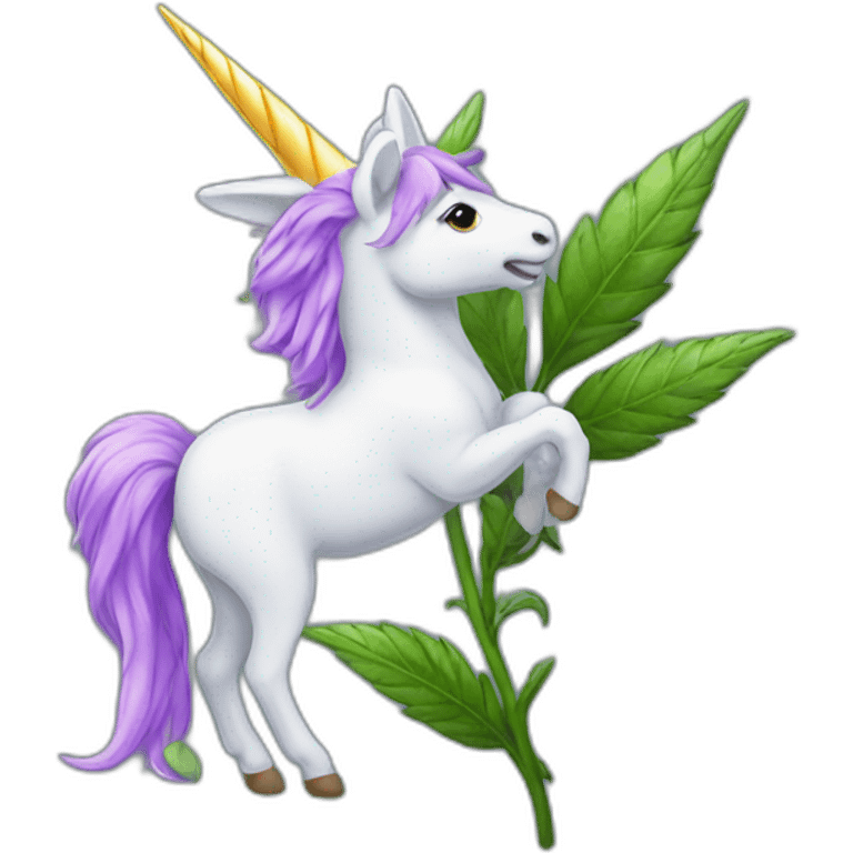 Licorne weed emoji