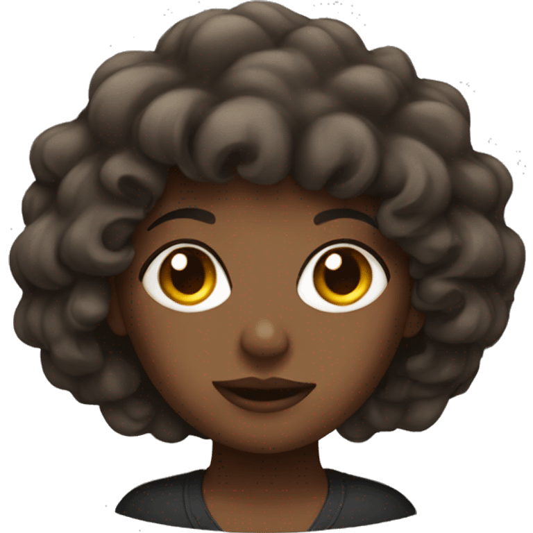 Black girl with wig  emoji