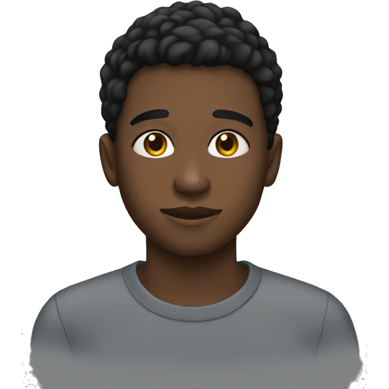 A 16 year old very thin black boy, has a fade cut emoji