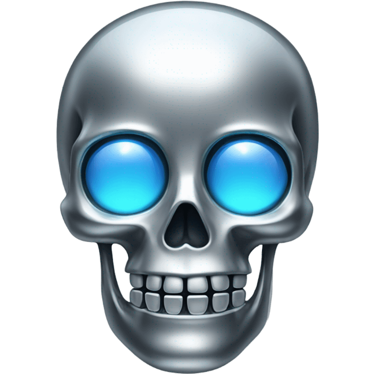 Skeleton made out of chrome  emoji