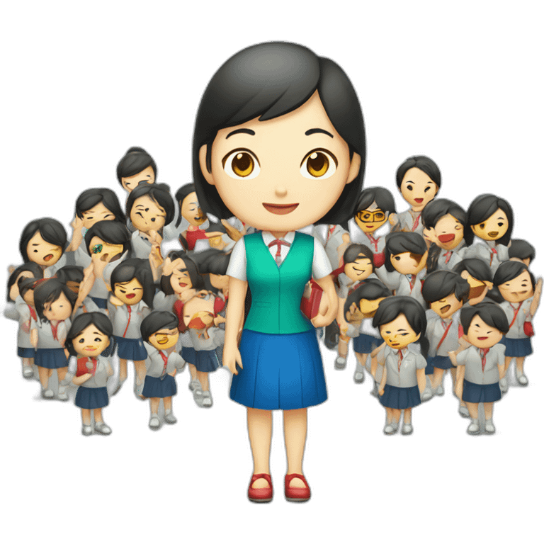 School reunion chinese in taiwan with lady teacher emoji