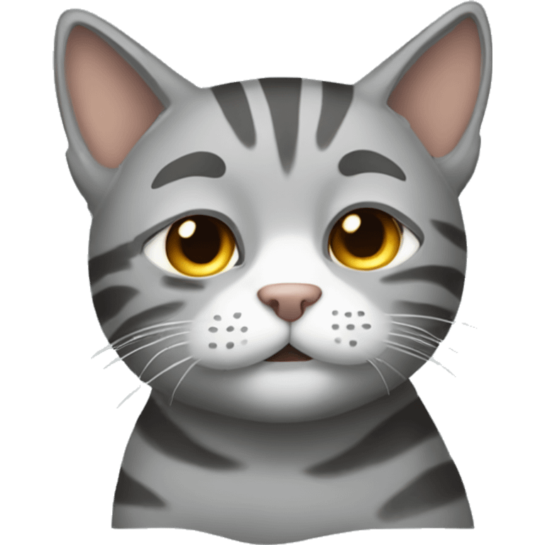 sleepy grey tabby emoji