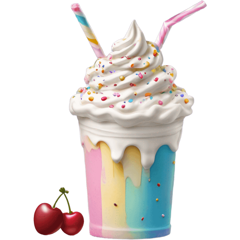 birthday cake milkshake emoji