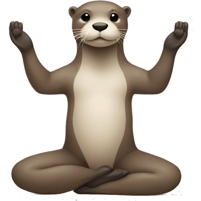 yoga otter emoji