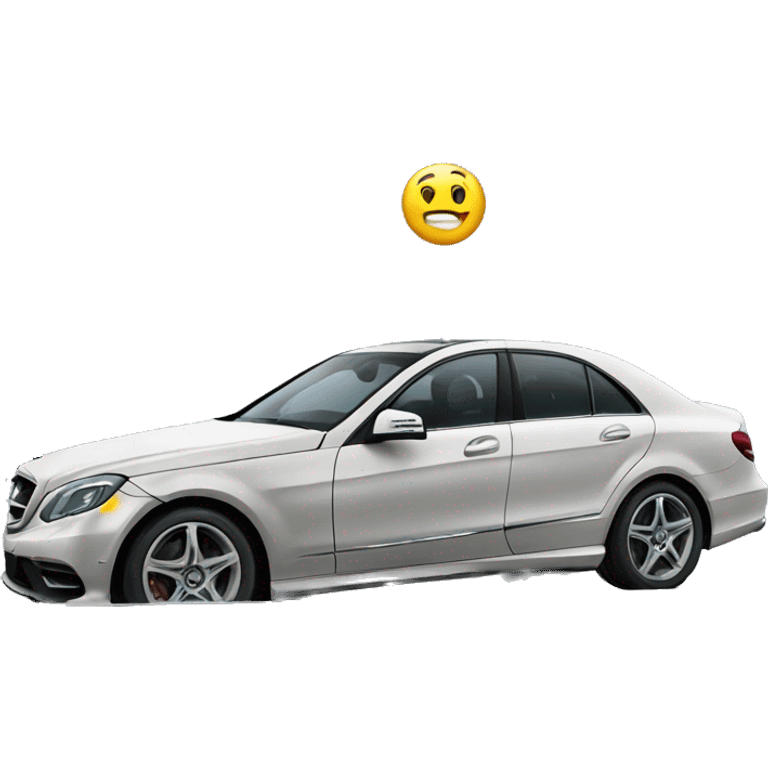 Mercedes car at the barrier emoji