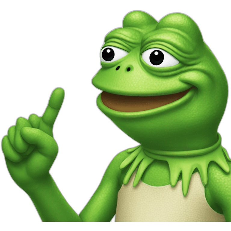 Pepe the frog pointing emoji