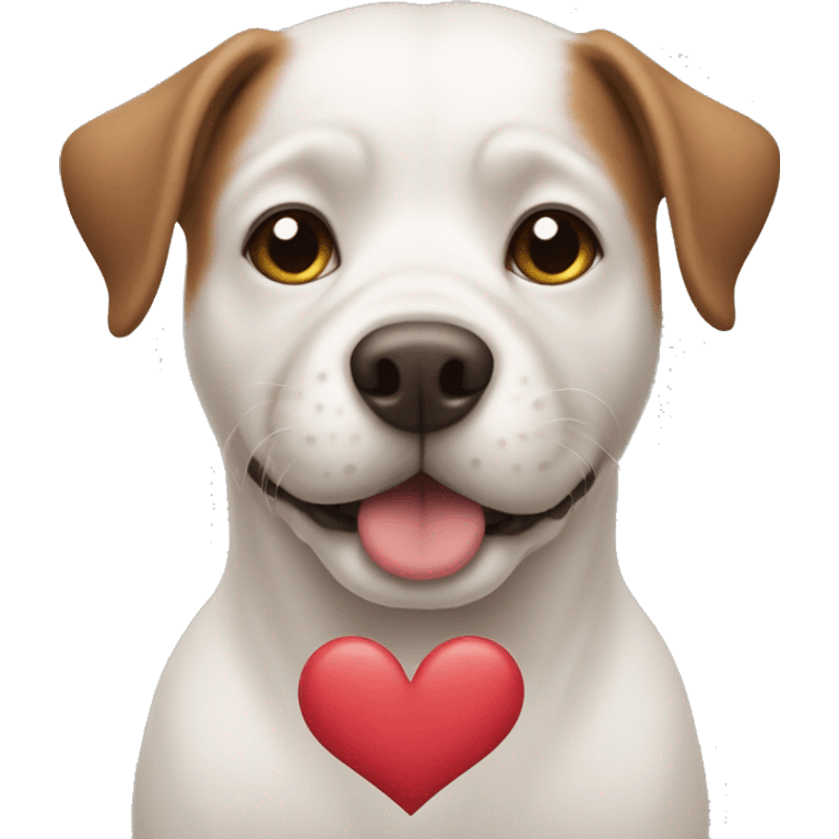 Dog and hearts emoji