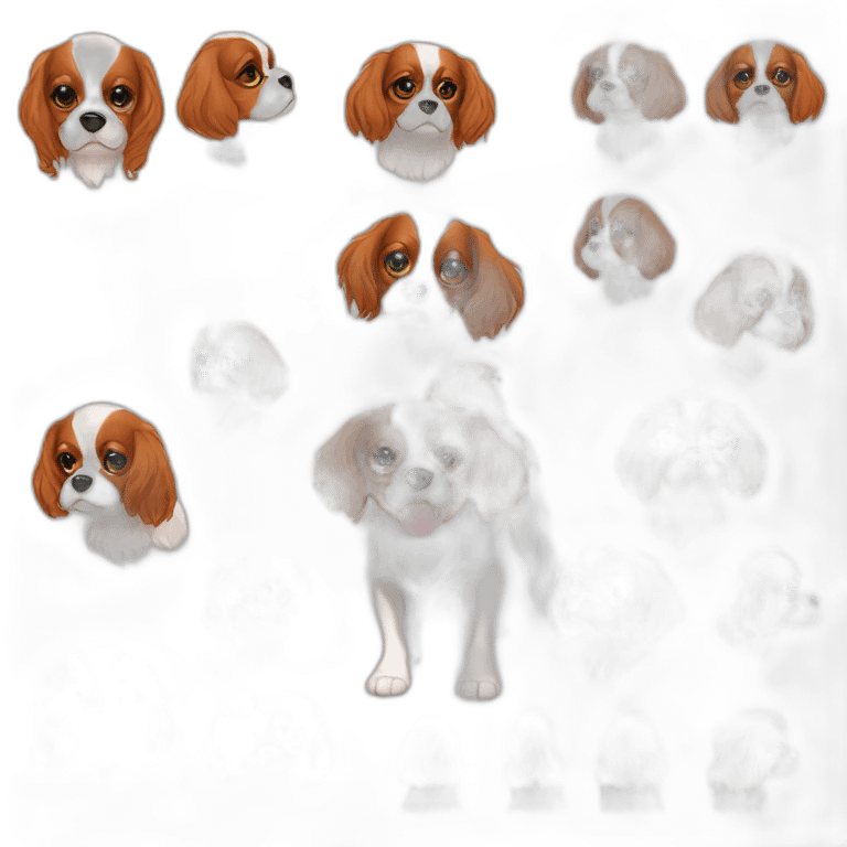 dog Cavalier King Charles Spaniel full height emoji