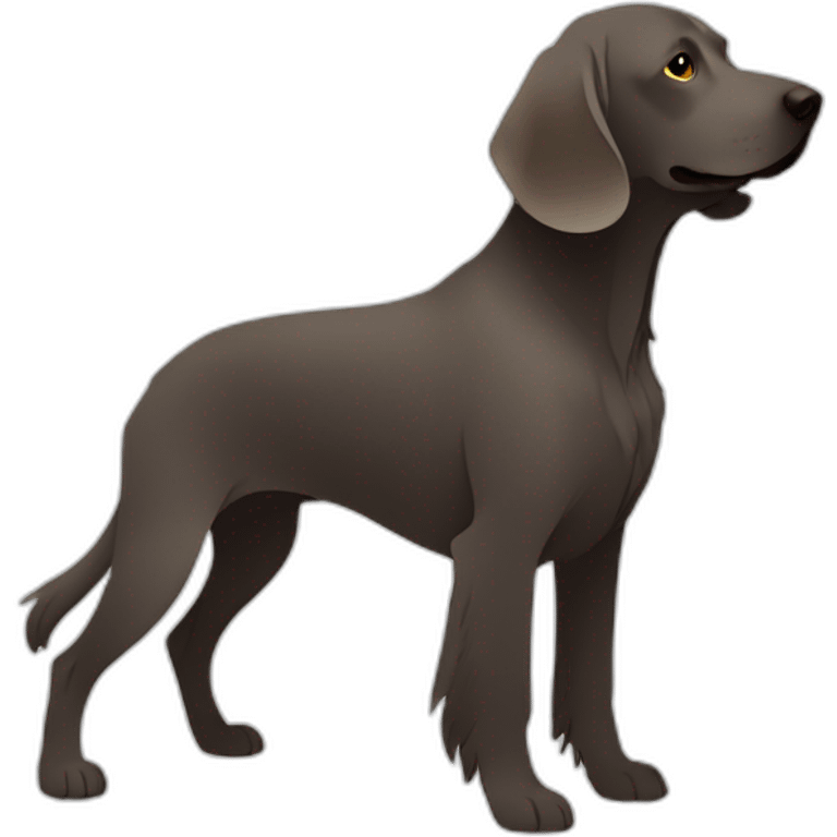 longhair weimaraner profile silhouet emoji