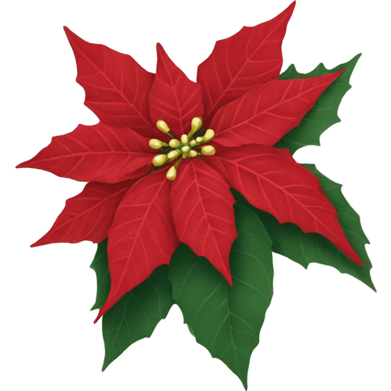 red Poinsettia emoji