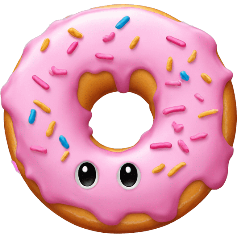 Pink frosted donut emoji