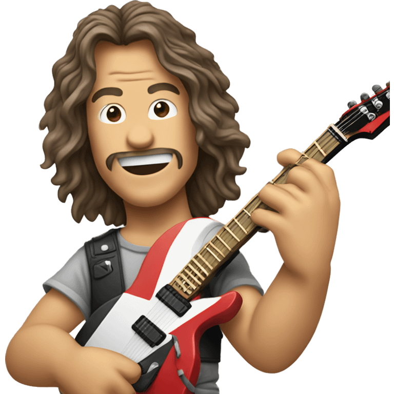 Eddie Van Halen holding his guitar emoji