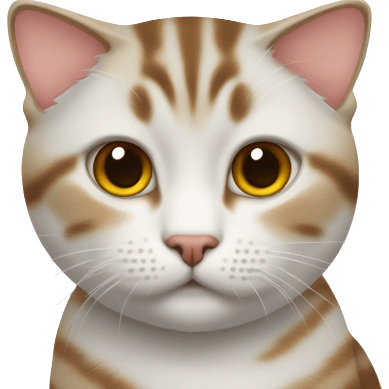 White brown tabby british cat emoji