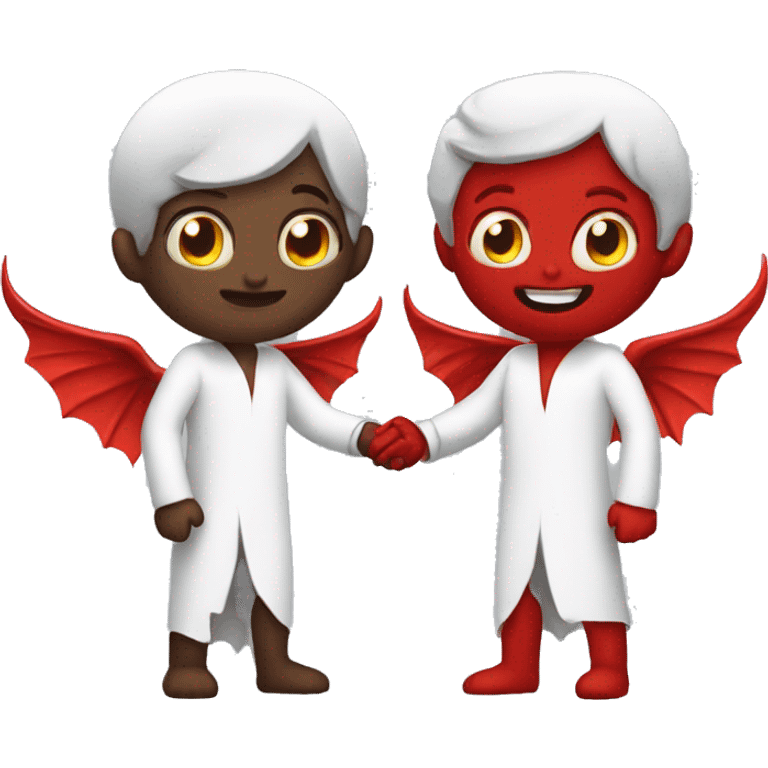 devil and angel emoji