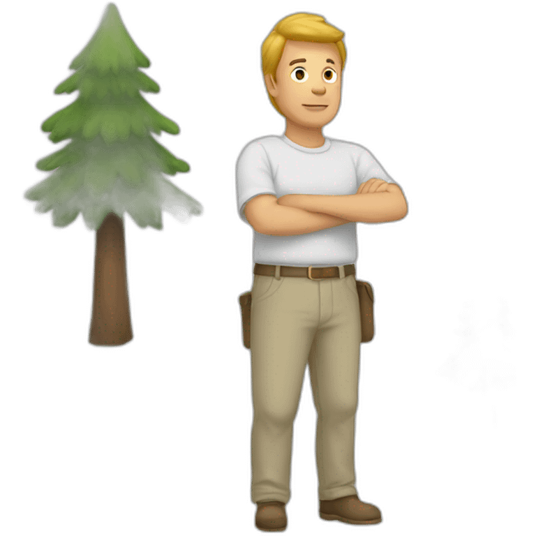 man drowing pines emoji