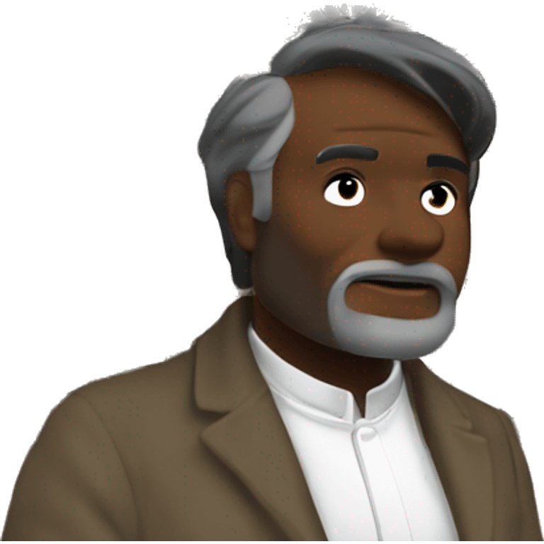 Victor Hugo in front of Notre Dame de Paris emoji