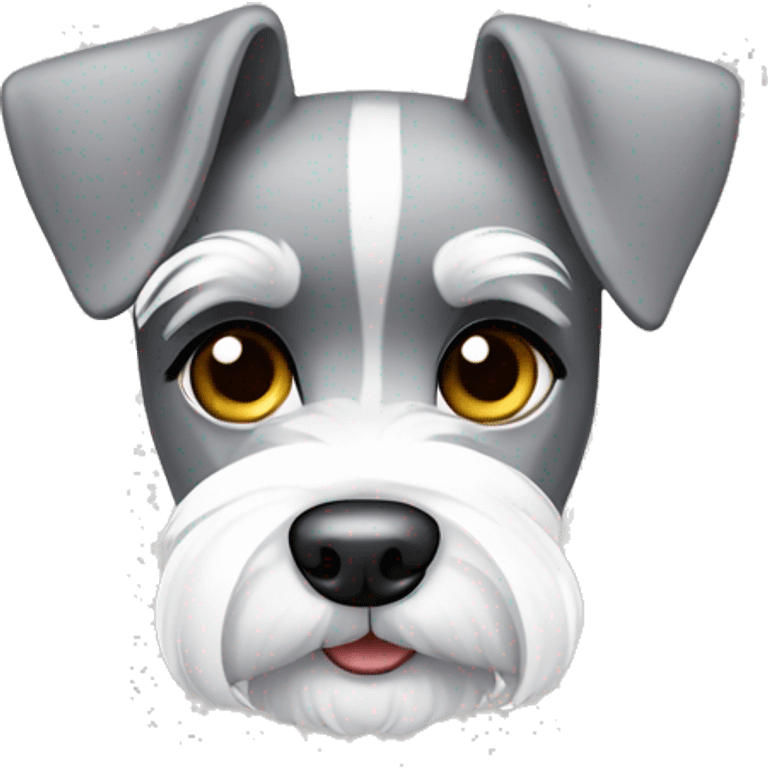 Gray and white mini schnauzer emoji