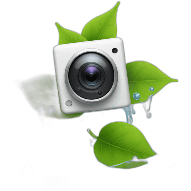 security-camera-recording-and-leaf-floating-on-water emoji