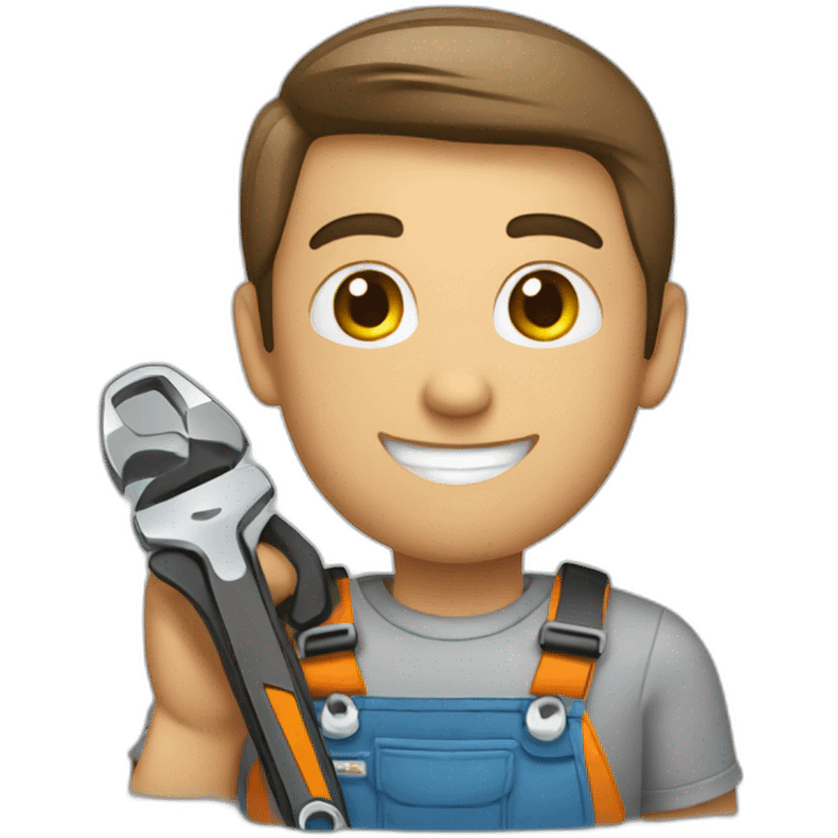 auto mechanic repairing a car bmw emoji