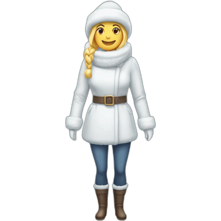 christmas-snow-woman-full body emoji